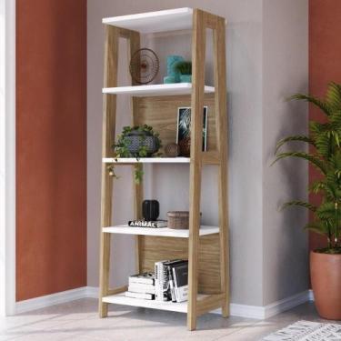 Imagem de Estante Trend com 4 Nichos - Hanover/Off White - Artesano, Natural