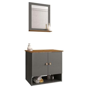 Imagem de Gabinete Armário 2 Portas Banheiro com Espelho Deli