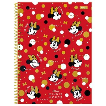 Imagem de Caderno Minnie Mouse Disney Espiral 1 Matéria 80F Escolar