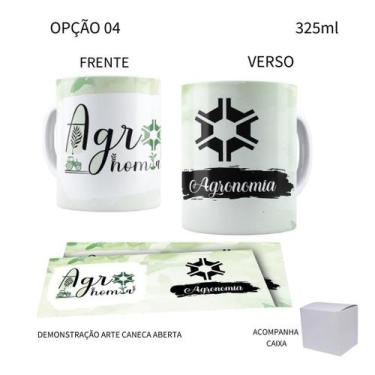 Imagem de Caneca 325ml Profissões Agronomia Agrônomo Agrônoma - LARANJA E MIMOS