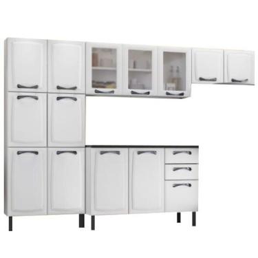 Imagem de Cozinha Completa Itatiaia Aço 4 Peças 14 Portas 3 Em Vidro New Premium