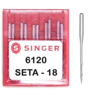 Imagem de Agulha Industrial Singer 6120 (Overloque e Interloque) Ponta Seta - 10