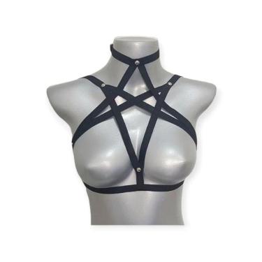 Imagem de Harness Feminino Em Elástico Thelema Coleção Fetiche - Lovetoys - Preto, único