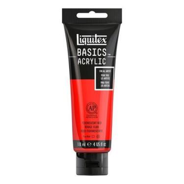 Imagem de Liquitex Basics Tinta Acrílica, Vermelho (Flourescent Red), 118 ml, BA