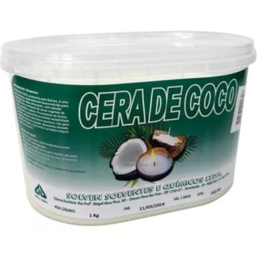 Imagem de Cera de Coco Para Velas Solven Original 100% Vegetal Branca Pura 1kg