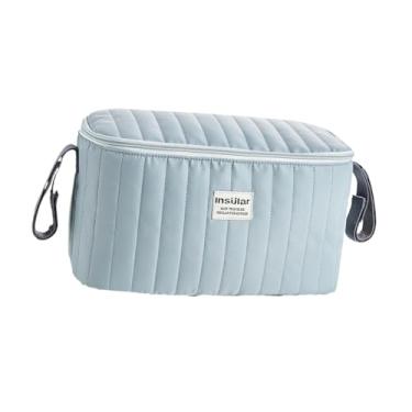 Imagem de Dynwave Saco organizador de carrinho de criança saco de fraldas de grande capacidade para brinquedos de garrafa fralda, Verde