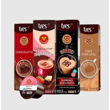 Imagem de Kit 40un Cápsulas 3 Corações Bebidas Cremosas