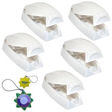 Imagem de HQRP Pacote com 5 peças para bagagens, porta de armazenamento, trava, gancho, clipes para trailer, trailer, motorhome camper, sala de viagem, carro, trailer de carga, mais medidor UV HQRP