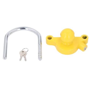 Imagem de Trava de Bola de Engate de Reboque, 11 Posições de Travamento Trava de Engate Em Forma de U de Ajuste Universal, Trava de Segurança de Trava de Acoplador Antirroubo para