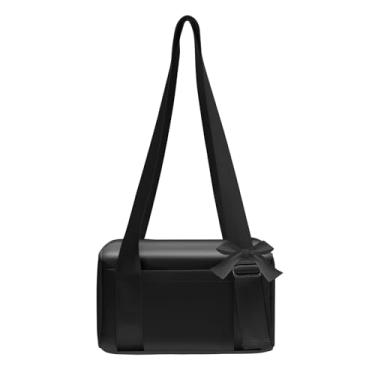 Imagem de Mini bolsa de ginástica feminina pequena bolsa de ginástica à prova d'água bolsa esportiva bolsa de ginástica para dança e ioga 2025, Preto, 10 x 5.4 x 6.5 inches, Casual