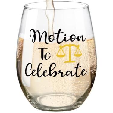 Imagem de Fatbaby Presentes de advogado taça de vinho, presentes engraçados para juízes, presentes de aniversário de Natal para o dia das mães para advogado, movimento para celebrar a taça de vinho sem haste