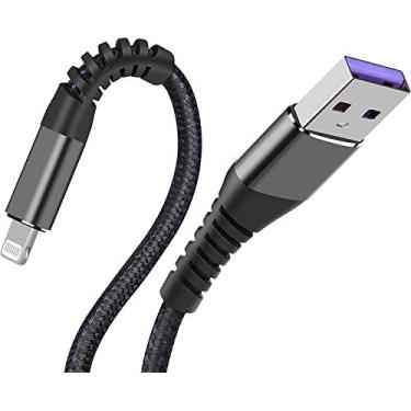 Imagem de (Pacote com 2) Cabo carregador curto de 30 cm para iPhone certificado Apple MFi, cabo Lightning curto de 3,5 m, estação de carregamento para iPhone 11/11Pro/11Max/X/XS/XR/XS Max/8/7/6/5S/SE/iPad Mini