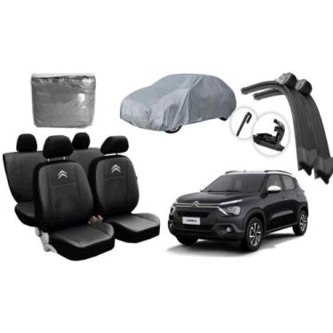 Imagem de Kit Capa de Couro C3 2021 a 2024 + Capa de Cobertura Exclusiva e Limpa
