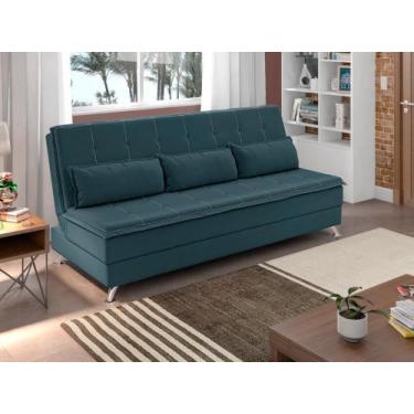 Imagem de Sofá Cama Casal Luma 1,90m Petróleo - XFlex Sofás