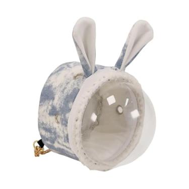 Imagem de Gralara Mochila portador de porco de cobaia bolsa de transportadora de hamster de carrinho de animais para hedgehog anão hamsters chinchilla, Azul