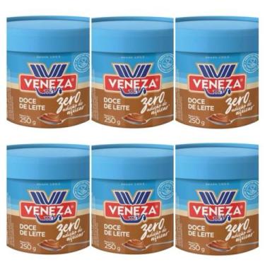 Imagem de Kit 6 Doce De Leite Veneza Zero Adição De Açúcar 250gr