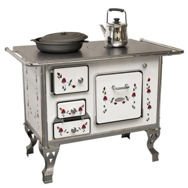 Imagem de Fogão A Lenha N1 Ferro Fundido Floreio Direito