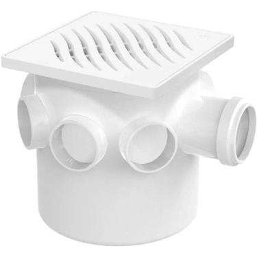 Imagem de Caixa Sifonada Quadrada Branco 150x150x50mm Tigre