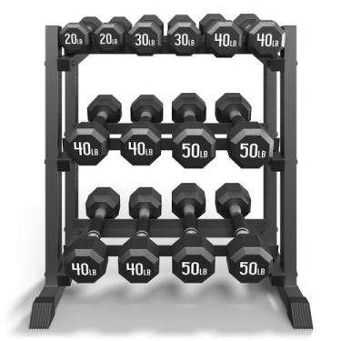 Imagem de Suporte para halteres Jusgym, capacidade de 500 kg, aço de 3 camadas