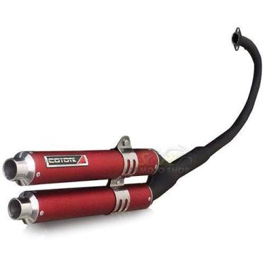 Imagem de Escape / Ponteira Coyote Competition Duplo em Alumínio Colorido (Anodi