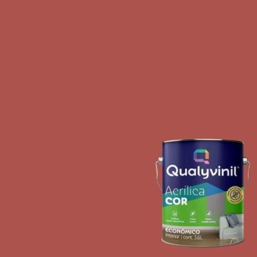 Imagem de Tinta Acrílica Econômica Cor Qualyvinil 3,6.L, Rubi