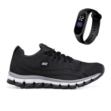 Imagem de Tênis Tamanho Especial para Academia + Relógio Cor:;Gênero:Masculino;Tamanho:46-Masculino