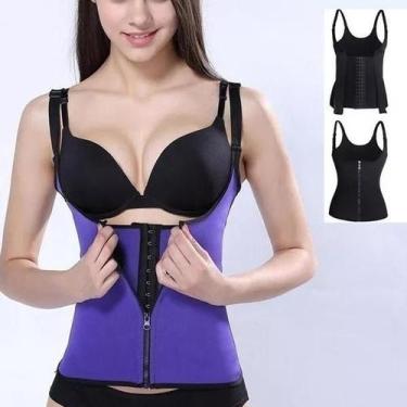 Imagem de Cinta Ajustavel Modeladora Redutora Colete Com Zíper E Alças - ms, M