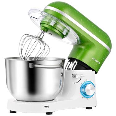 Imagem de Batedeira Aucma, 6,5Litros 660W 6 Velocidades com Inclinação, Mixer de Alimentos de Cozinha com Gancho de Massa, Batedor de Arame