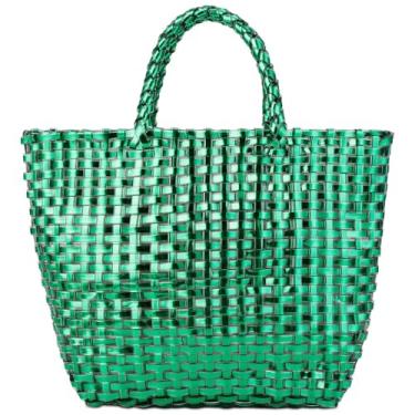 Imagem de YYW Bolsa de tecido para mulheres, bolsa de couro brilhante, bolsa de mão pequena bolsa feminina clutch, Verde, One Size