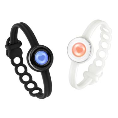 Imagem de TOTWOO Coleção de doces - Pulseiras de toque de longa distância, vibração e iluminação para o amor - Par de pulseiras para casais presentes de relacionamento de longa distância para namorada, joias de