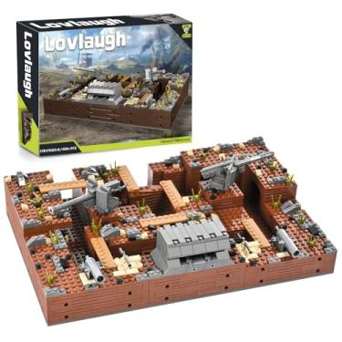 Imagem de WW2 Military Base Bunker Trench Building Blocks (1350 Pcs) Including Fortresses, Anti-Aircraft Guns, Treatment Room， Perfectly Restore the WW2 Scene, the Best Gift for Children who Love Military
