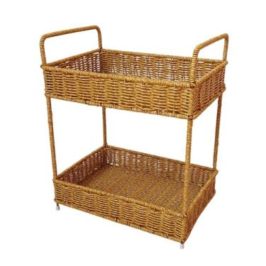 Imagem de FLCPJGV Organizador de estante de parede de parede tecida Organizador de estante de livros de estantes de estante de estantes de estante para plantas externas