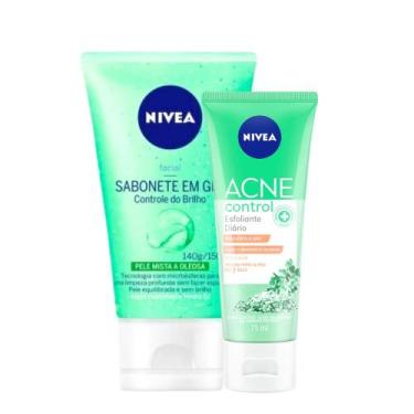 Imagem de Kit Sabonete Gel Facial + Esfoliante Acne Control Nivea - Nívea