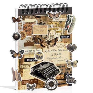 Imagem de Dwpetzo 50 Folhas De Adesivos Pré-Cortados Dark Academia Washi Para Diário, 604 Adesivos Vintage Para Scrapbook, Itens Efêmeros Para Diários, Scrapbooking, Bujo, Colagem, Artesanato Para Adultos