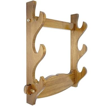 Imagem de JNQLLDS Suporte de espada suporte de parede para espadas samurais, suporte para espadas, suporte de parede para exibição de espadas e katanas, suporte para pendurar armas e espadas