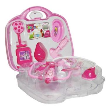 Imagem de Maleta Doutor com Acessórios 14 Acessórios Rosa Menina DMToys