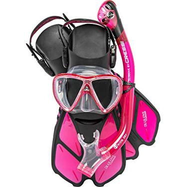 Imagem de Kit de Mergulho Máscara+Respirador+Nadadeiras Cressi Bonete Pro