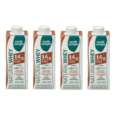 Imagem de Kit 4 Bebida Verde Campo Chocolate Zero Lactose 250ml Cada