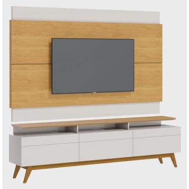 Imagem de Rack com Painel Classic + 3G 2.2 Nature com Off White - Imcal Móveis