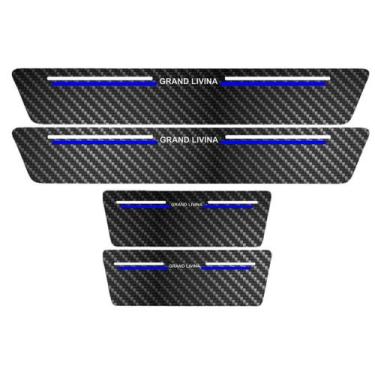 Imagem de Kit Soleira Protetora Porta Premium Blue Carbono GrandLivina - Jhow Ad