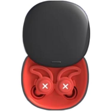 Imagem de Tampões de Ouvido de Silicone Reutilizáveis. Protetor Antirúido Abafador para Dormir, Natação ou Estudar (Vermelho, Tamanho único)