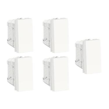 Imagem de Kit 5x Pulsador Campainha Branco Orion Schneider S70110604