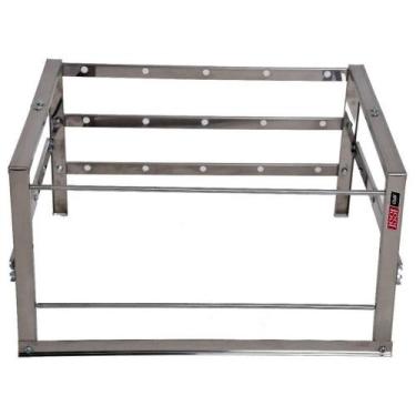 Imagem de Suporte 3 Espetos Inox Churrasqueira Alvenaria Issi Grill