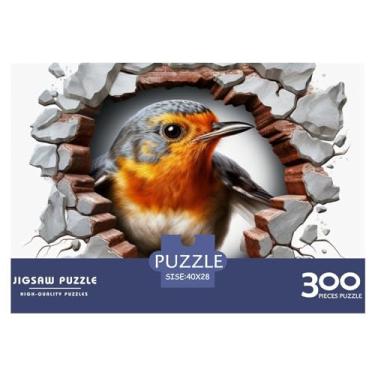 Imagem de Pássaro 300 peças quebra-cabeça animal 3D para adultos divertido educação decoração de jogos brinquedo alívio de estresse jogo intelectual relaxamento e inteligência 300 peças (40 x 28 cm)