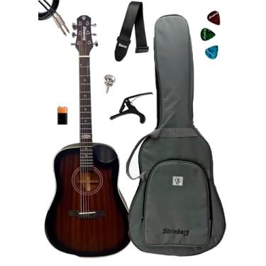 Imagem de Violão Strinberg Sd301hcr Tbs Com Capa + Acessórios