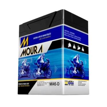 Imagem de Bateria MOURA Moto 6Ah - MA6-D Selada AGM Fazer Yamaha - Twister 250 H