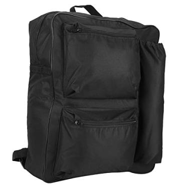 Imagem de Mochila para Cadeira de Rodas, Cadeira de Transporte Portátil de Grande Capacidade Bolsa de Penduramento Saco de Rodas Elétricas de Acessórios para de para Adultos e Sênior, 40x14x48cm Preto