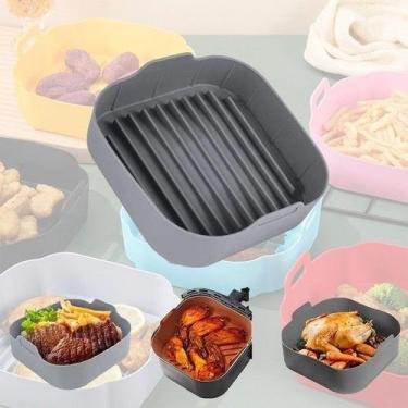 Imagem de KIT 3 Forma De Silicone Para Air Fryer Forno Microondas Fritadeira Ass