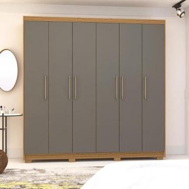 Imagem de Guarda Roupa 6 Portas Spyder Nature Alasca - CASA H