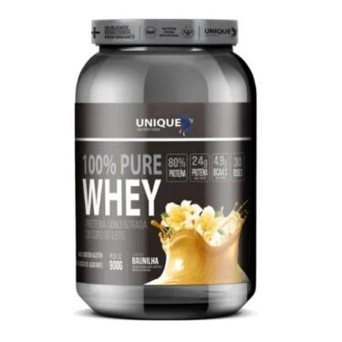 Imagem de 100 Pure Whey Sabor Baunilha 900g Unique Nutrition